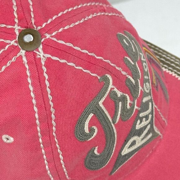 Vintage 90s Y2K True Religion Trucker Hat Baseball Cap Distressed Adjustable - Picture 10 of 16